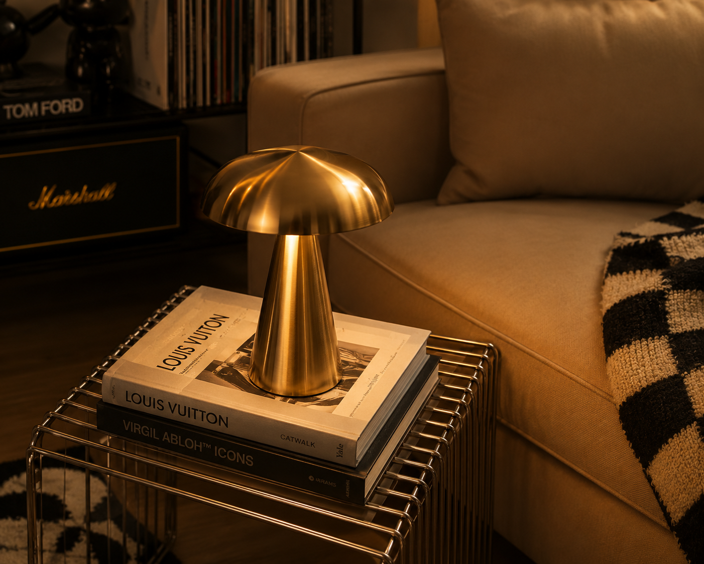Rechargeable Bauhaus Mushroom Table Lamp | Touch Ambient Light