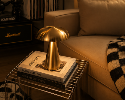 Rechargeable Bauhaus Mushroom Table Lamp | Touch Ambient Light