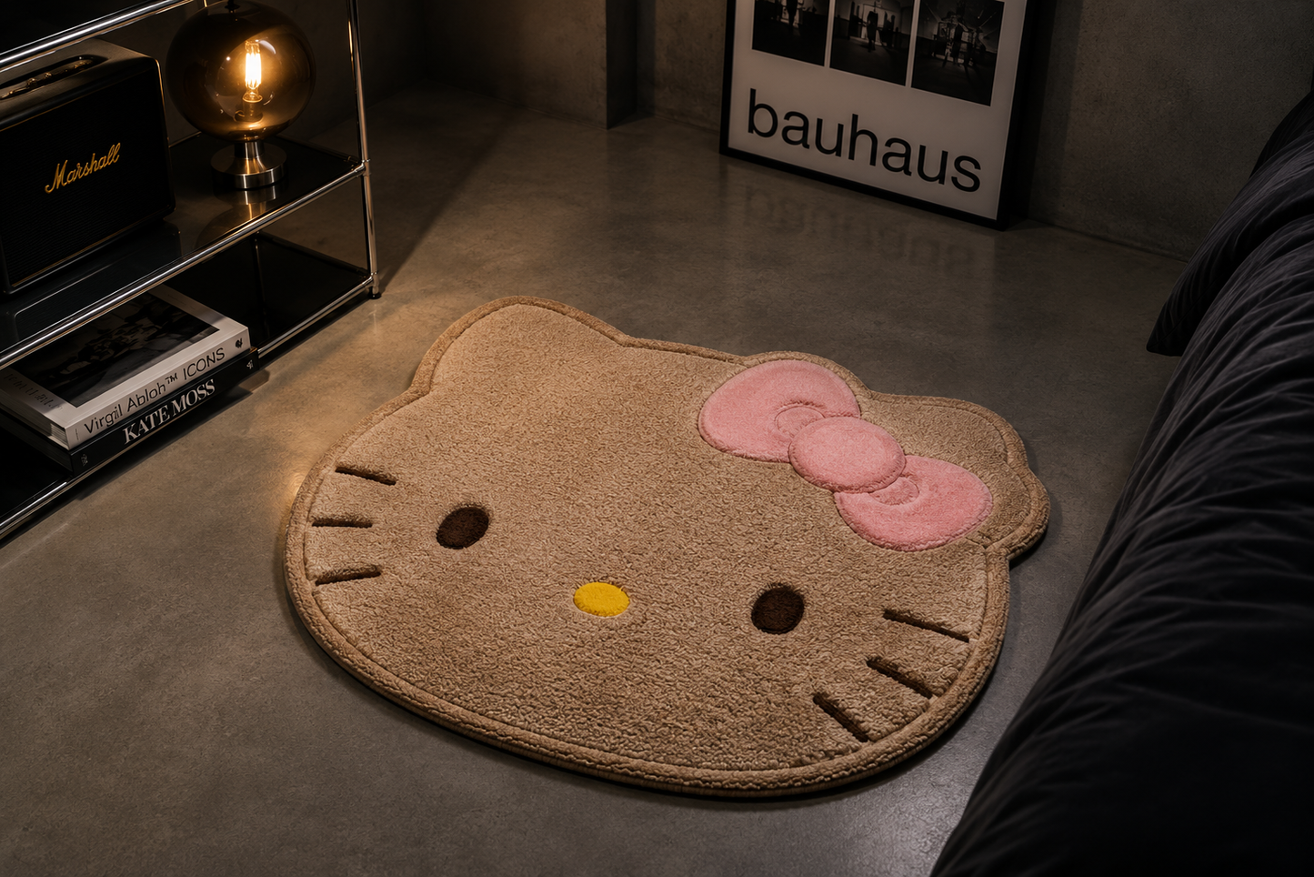 Hello Kitty Plush Rug | Soft Kawaii Bedroom Carpet