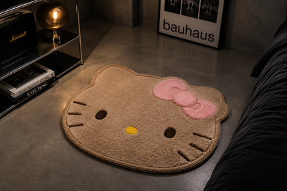 Hello Kitty Plush Rug | Soft Kawaii Bedroom Carpet