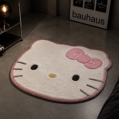 Hello Kitty Plush Rug | Soft Kawaii Bedroom Carpet