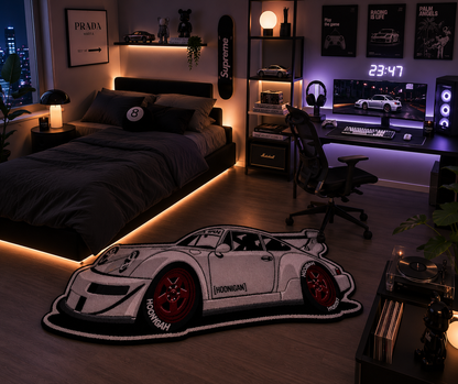 Sports Car Plush Rug