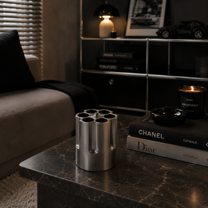 Revolver Cylinder Pen Holder | Aluminum Desk Organizer
