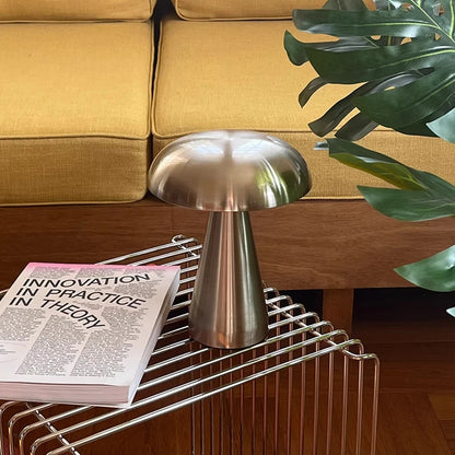 Rechargeable Bauhaus Mushroom Table Lamp | Touch Ambient Light