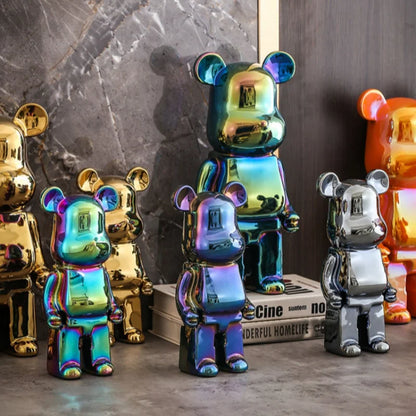 Ceramic Bear Figurine | Modern Decorative Sculpture