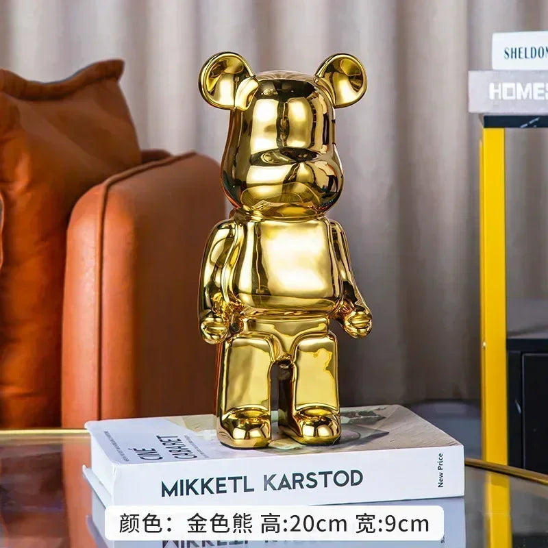 Ceramic Bear Figurine | Modern Decorative Sculpture