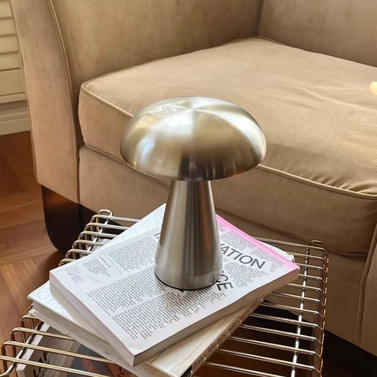 Rechargeable Bauhaus Mushroom Table Lamp | Touch Ambient Light