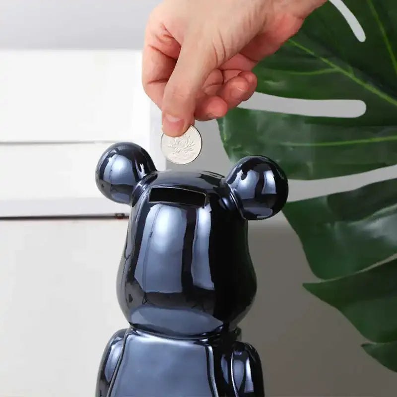 Ceramic Bear Figurine | Modern Decorative Sculpture