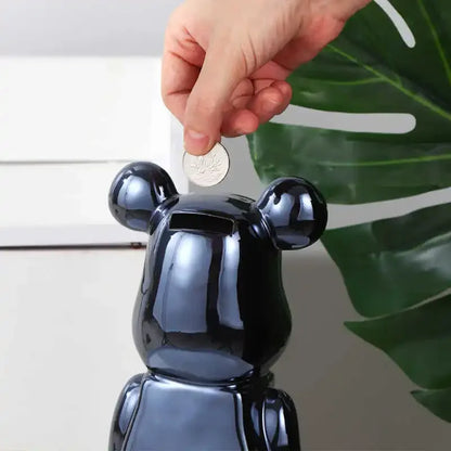 Ceramic Bear Figurine | Modern Decorative Sculpture