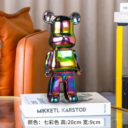 Ceramic Bear Figurine | Modern Decorative Sculpture