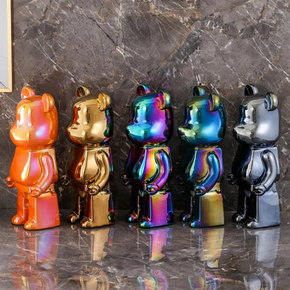 Ceramic Bear Figurine | Modern Decorative Sculpture