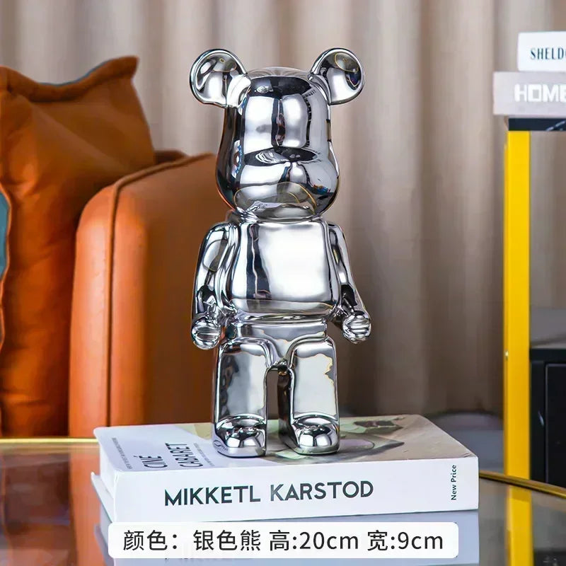 Ceramic Bear Figurine | Modern Decorative Sculpture