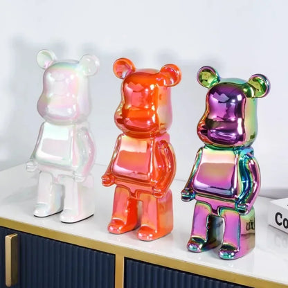 Ceramic Bear Figurine | Modern Decorative Sculpture
