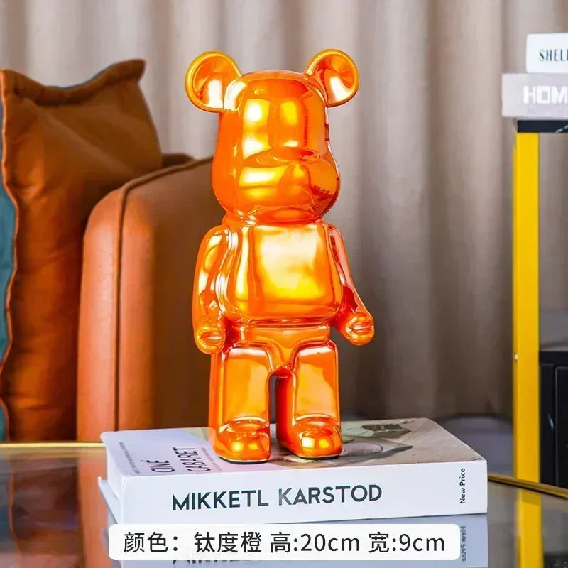 Ceramic Bear Figurine | Modern Decorative Sculpture