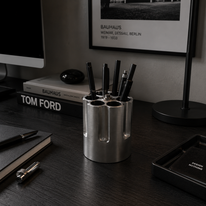 Revolver Cylinder Pen Holder | Aluminum Desk Organizer